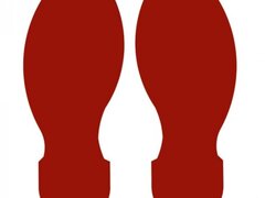 Amprente de marcare a podelei din autocolant pas